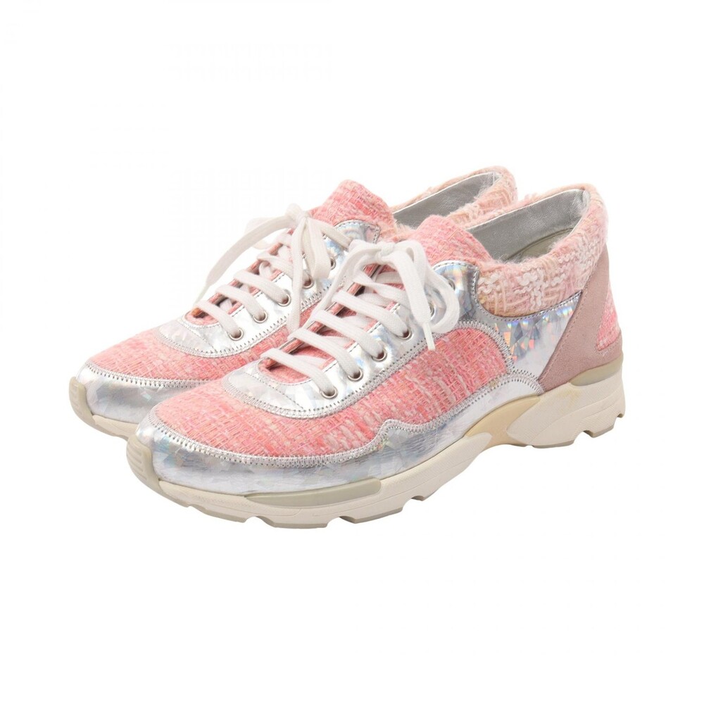 Chanel Coco Mark Tweed Sneakers Shoes #367403C58B